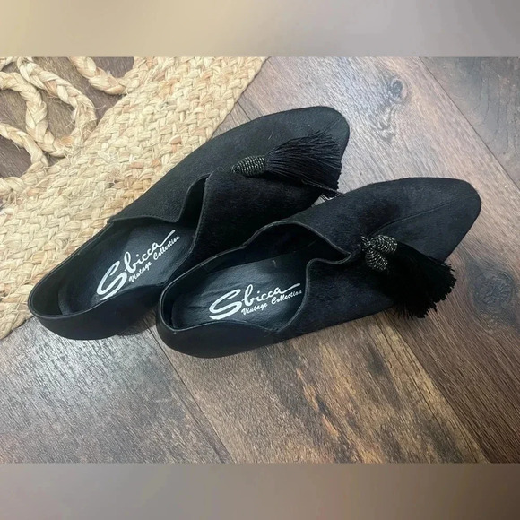 NEW SBICCA Black Tassel Harahan Calf Hair Loafer Size 7 - Picture 5 of 9